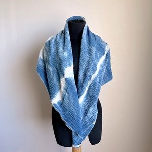 Denim Blue Tie Dye Scarf